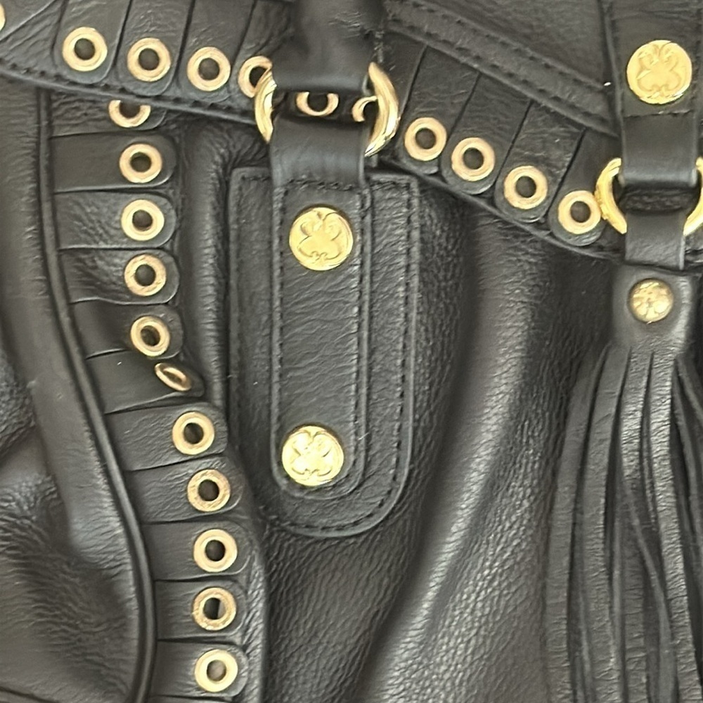 Emma Fox bag Black leather Gold accents Biker Core Shoulder bag - Picture 2 of 9